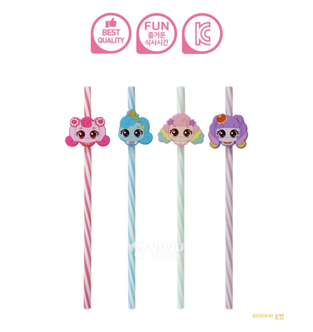 TEENIEPING CHARACTER STRAW 4PC