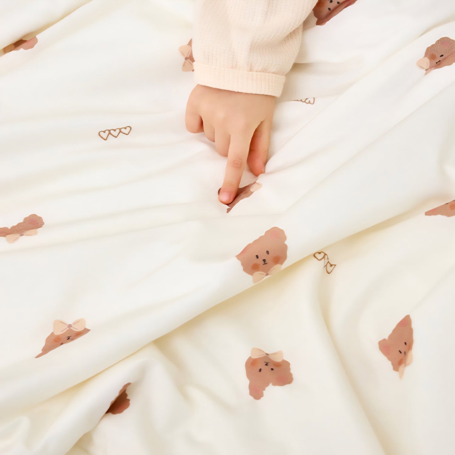 HEART BEAR MODAL COTTON BLANKET