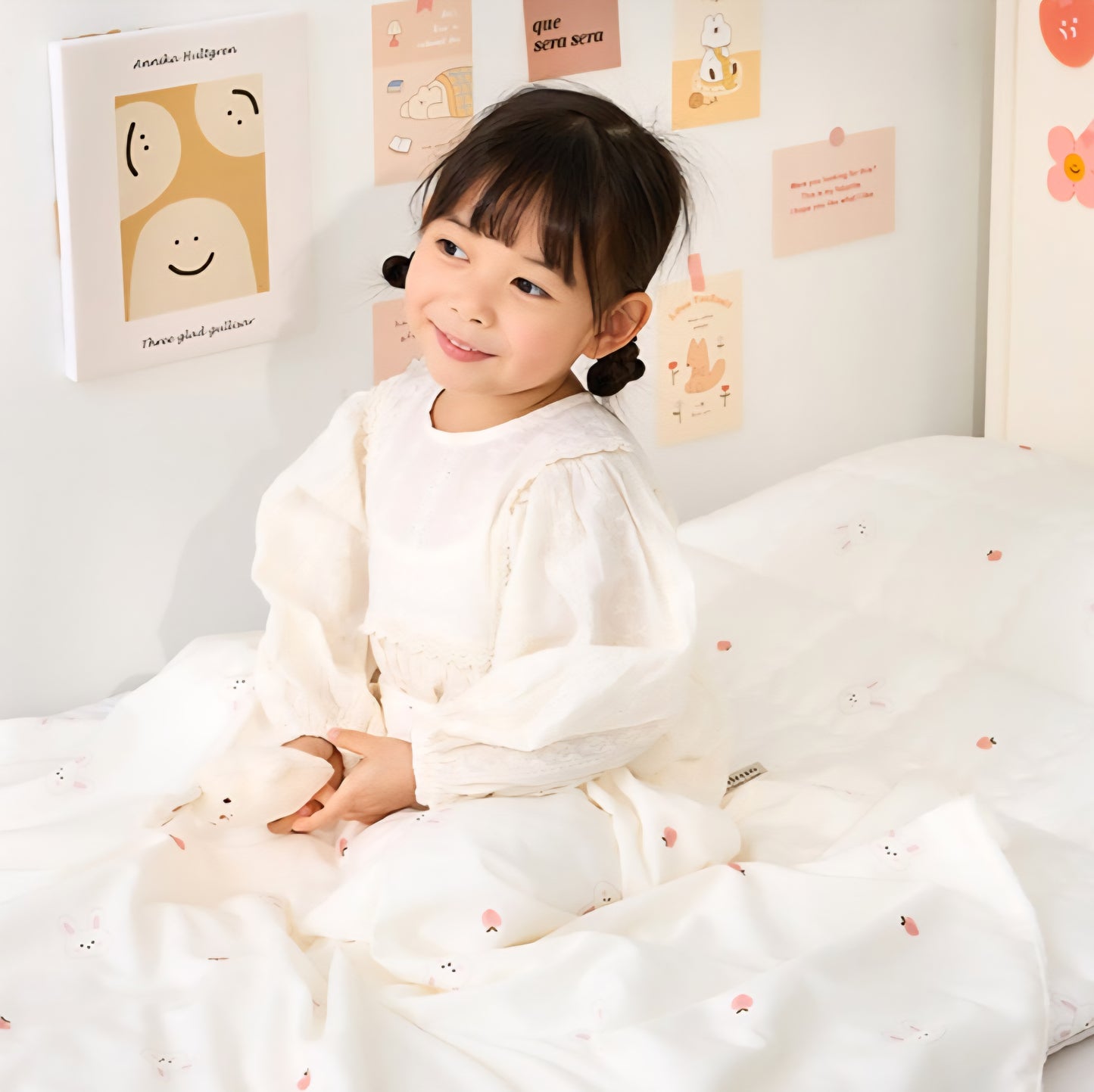 PEACH RABBIT MODAL COTTON BLANKET
