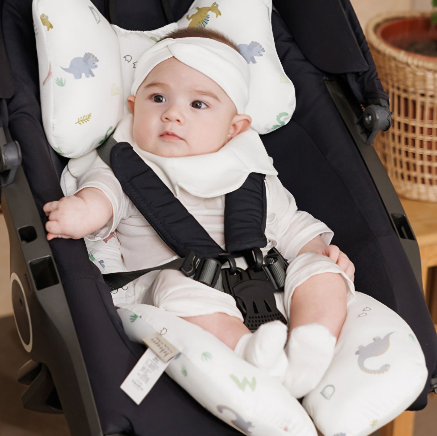 ALPHABET DINO STROLLER PADDING SET