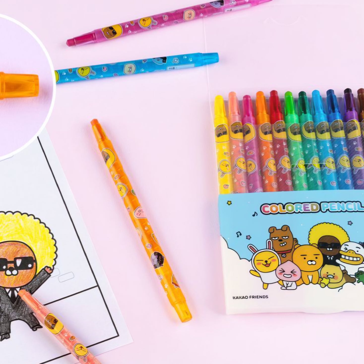 KAKAO FRIENDS 12 COLOR TWISTABLE COLOR PENCIL