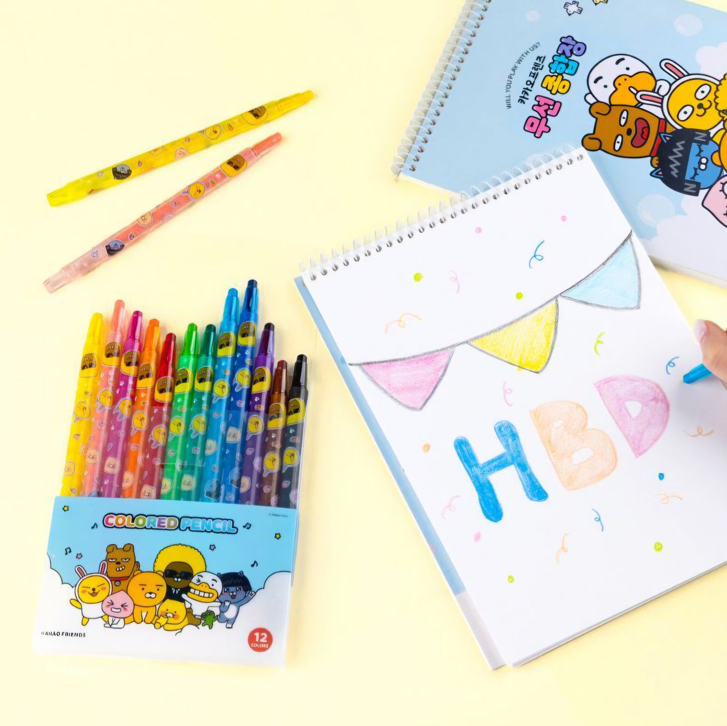 KAKAO FRIENDS 12 COLOR TWISTABLE COLOR PENCIL