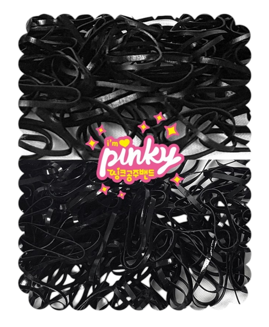 PINKY BLACK HAIR TIE