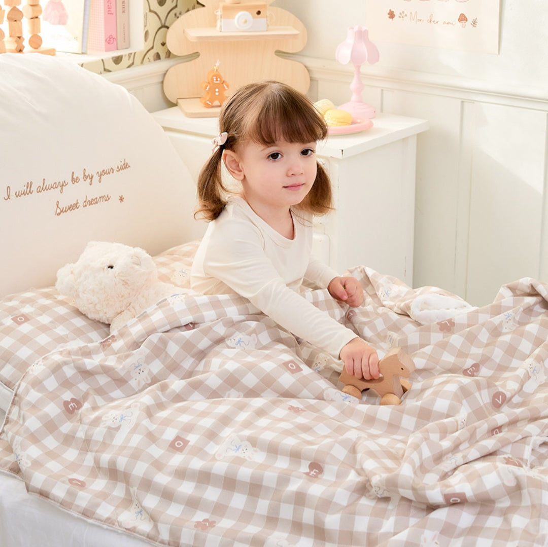 CHECK BUNNY MODAL DUVET NAP SET