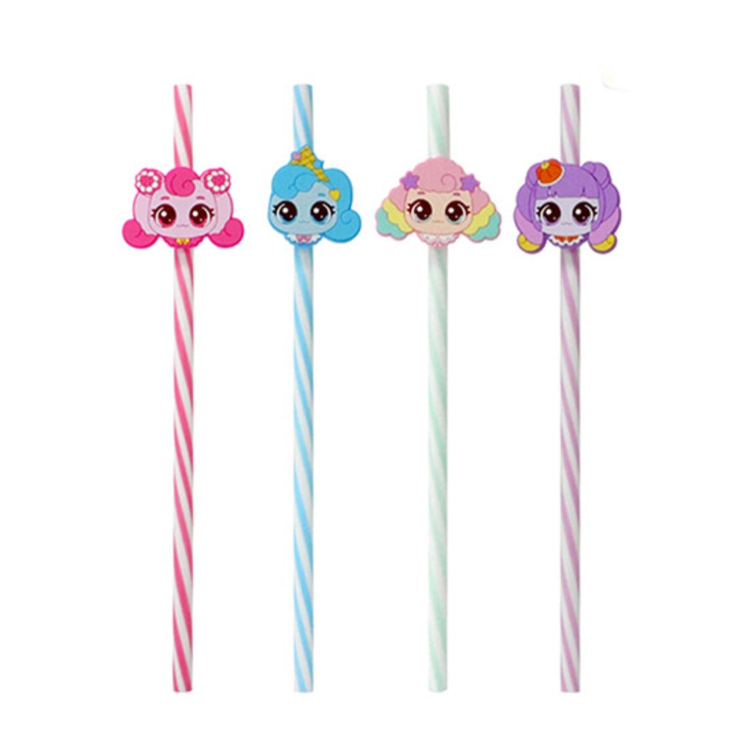 TEENIEPING CHARACTER STRAW 4PC