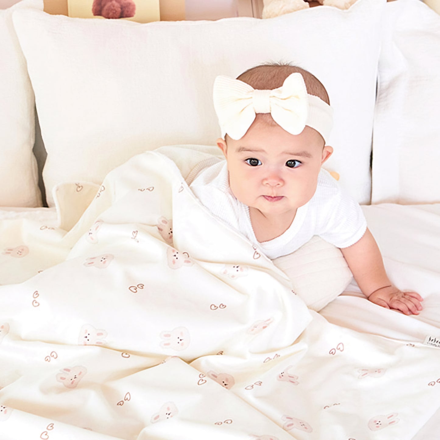 HEART BUNNY DOUBLE BLANKET
