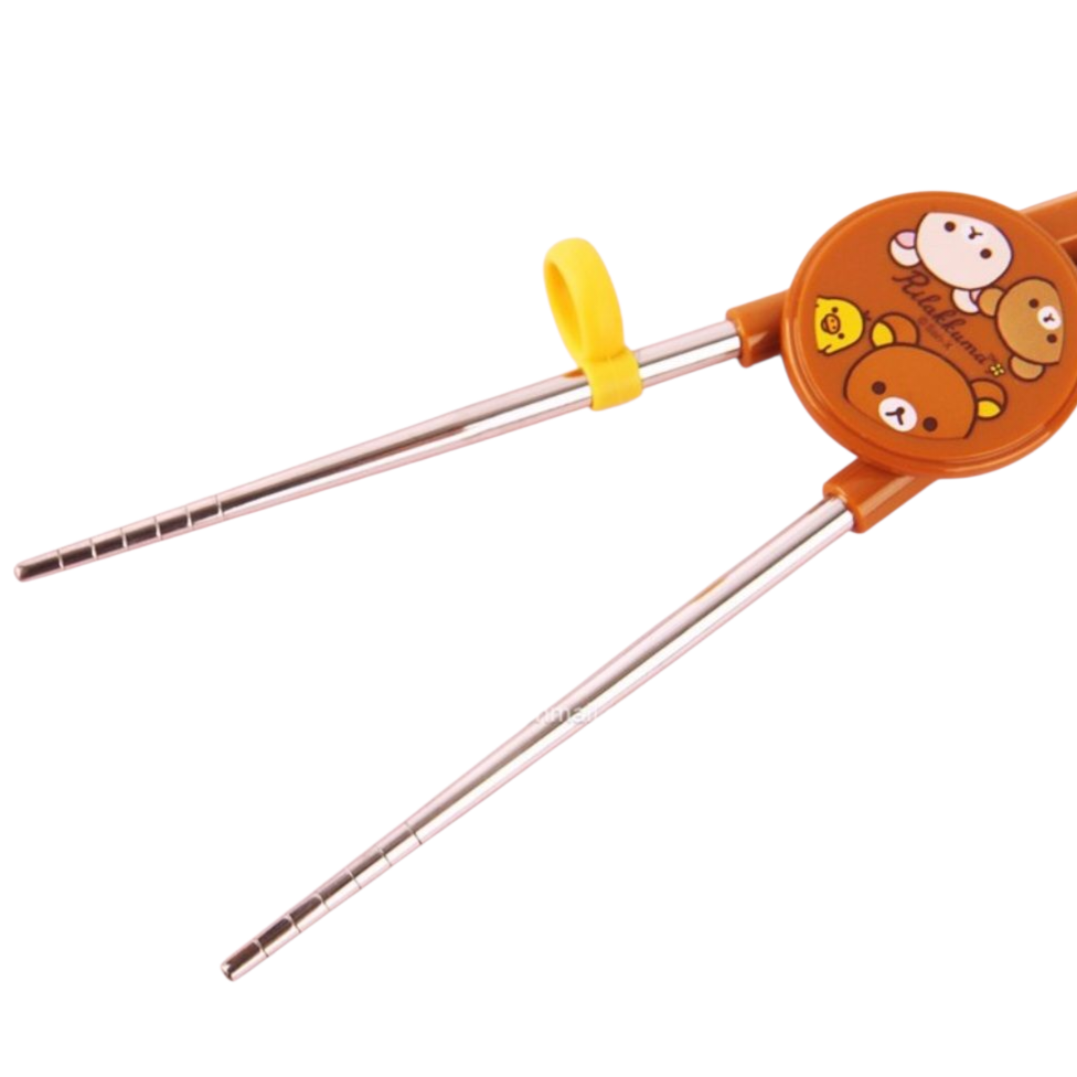 RILAKKUMA 2PC TRAINING CHOPSTICK SET
