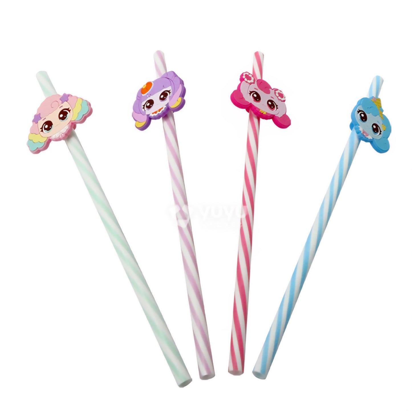 TEENIEPING CHARACTER STRAW 4PC