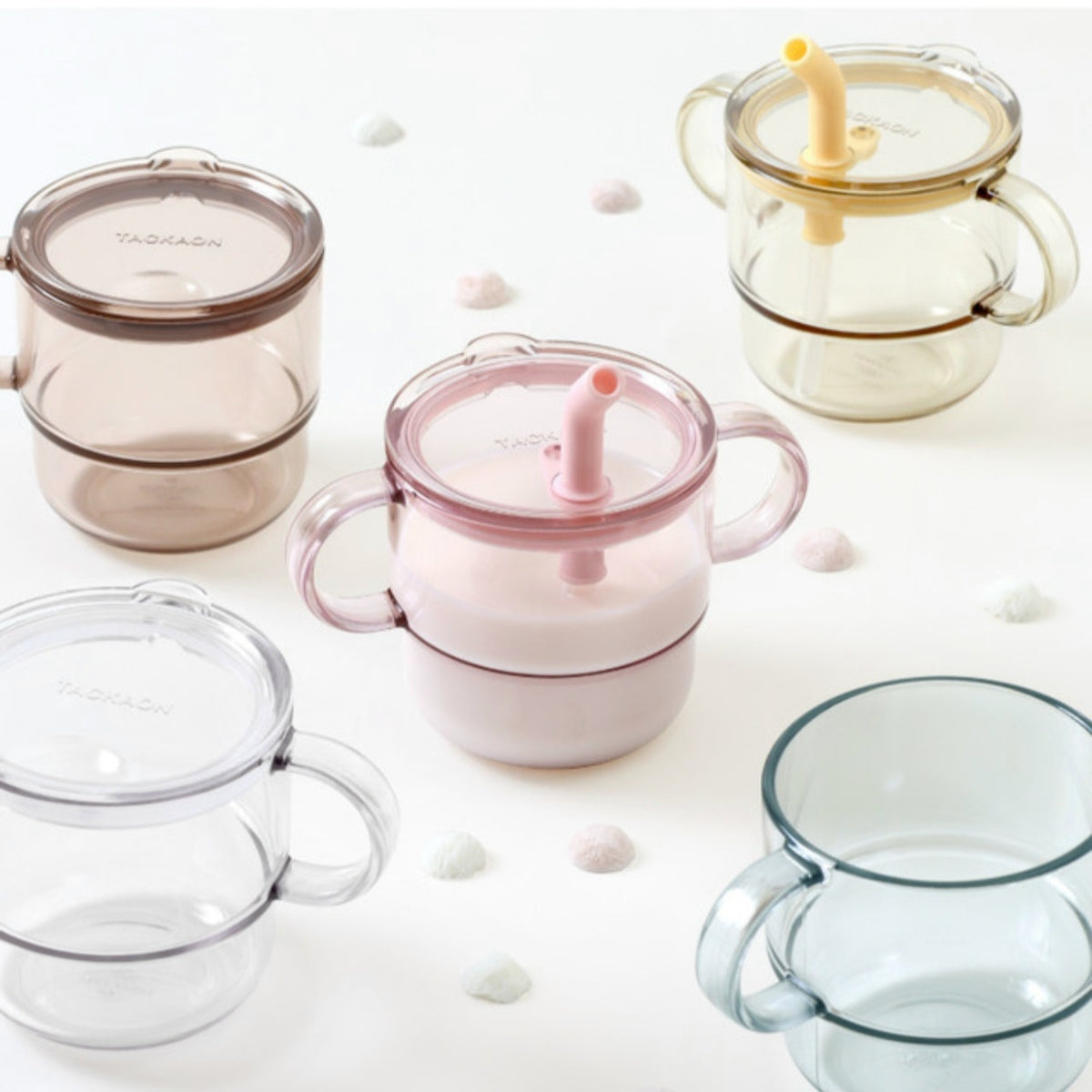 ECOZEN CLEAR SINGLE HANDLE STRAW CUP (L)