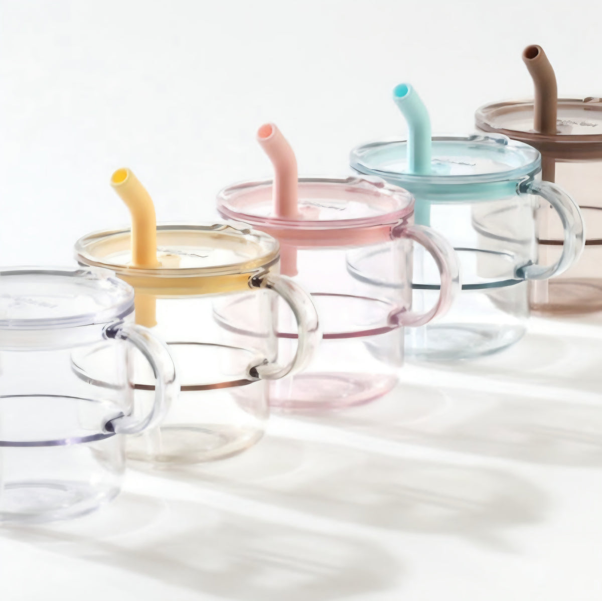 ECOZEN CLEAR DOUBLE HANDLE STRAW CUP (S)