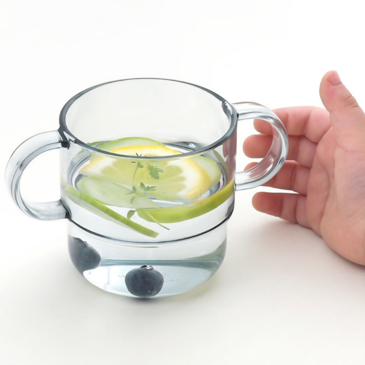 ECOZEN CLEAR DOUBLE HANDLE STRAW CUP (S)