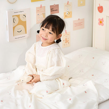 PEACH RABBIT NAP BEDDING SET