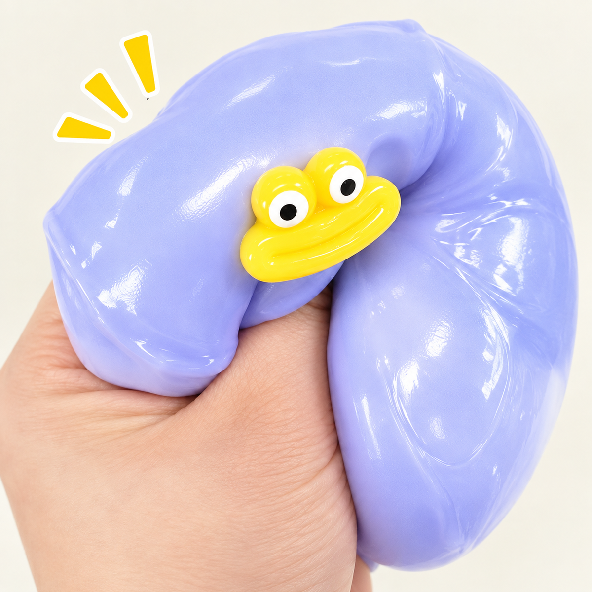 SQUARE FUNNY FACE CHEESE SQUISHY