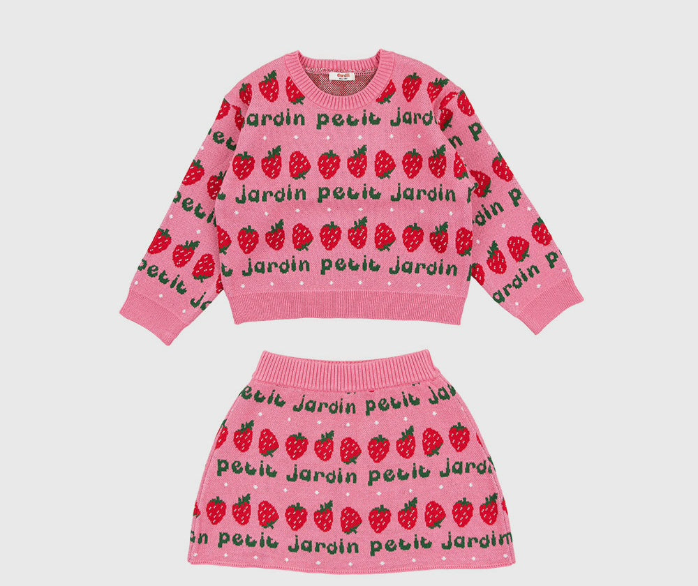 [PREORDER] PETIT JARDIN PINK KNIT SET