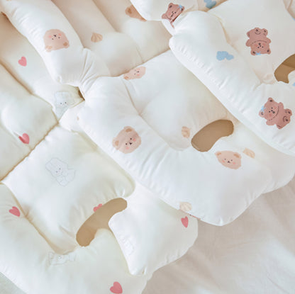 CREAM BEAR STROLLER PADDING SET