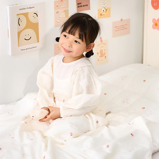 PEACH RABBIT MODAL COTTON BLANKET
