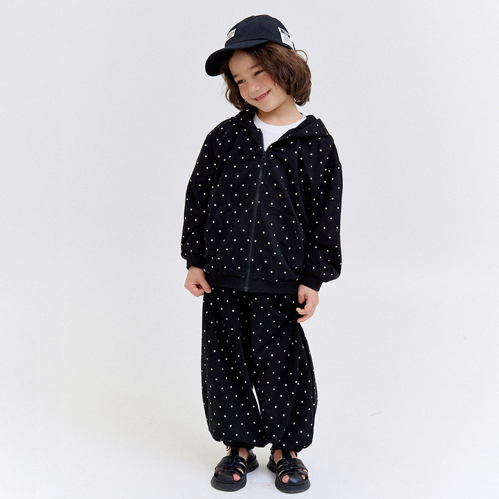 [PREORDER] DOT CAT ZIP UP HOODIE SET