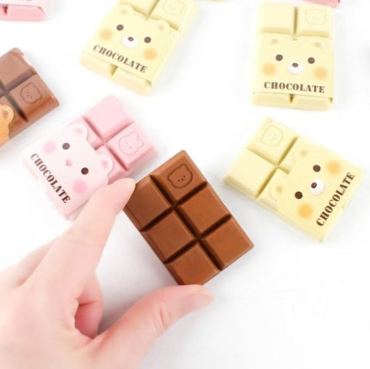 ANIMAL CHOCOLATE ERASER 2PC
