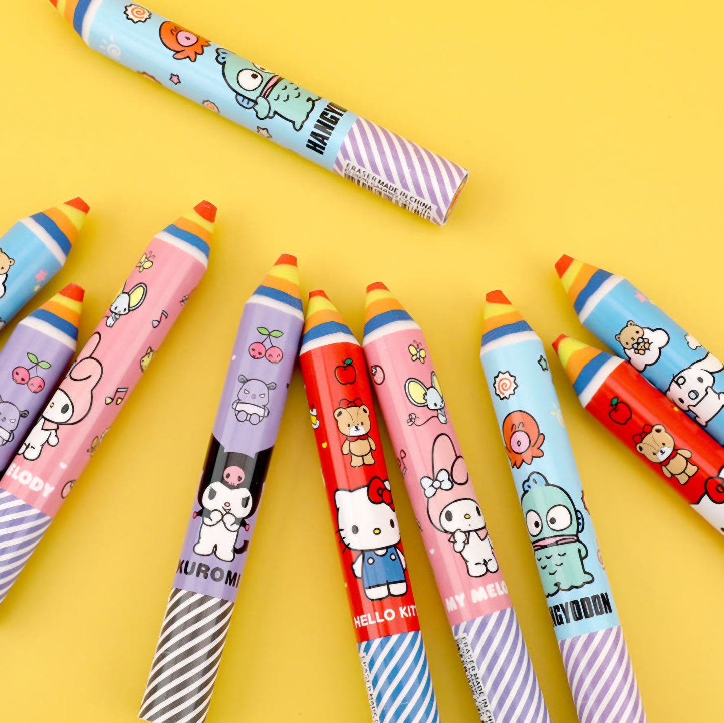 PENCIL SHAPED ERASER 24 SET