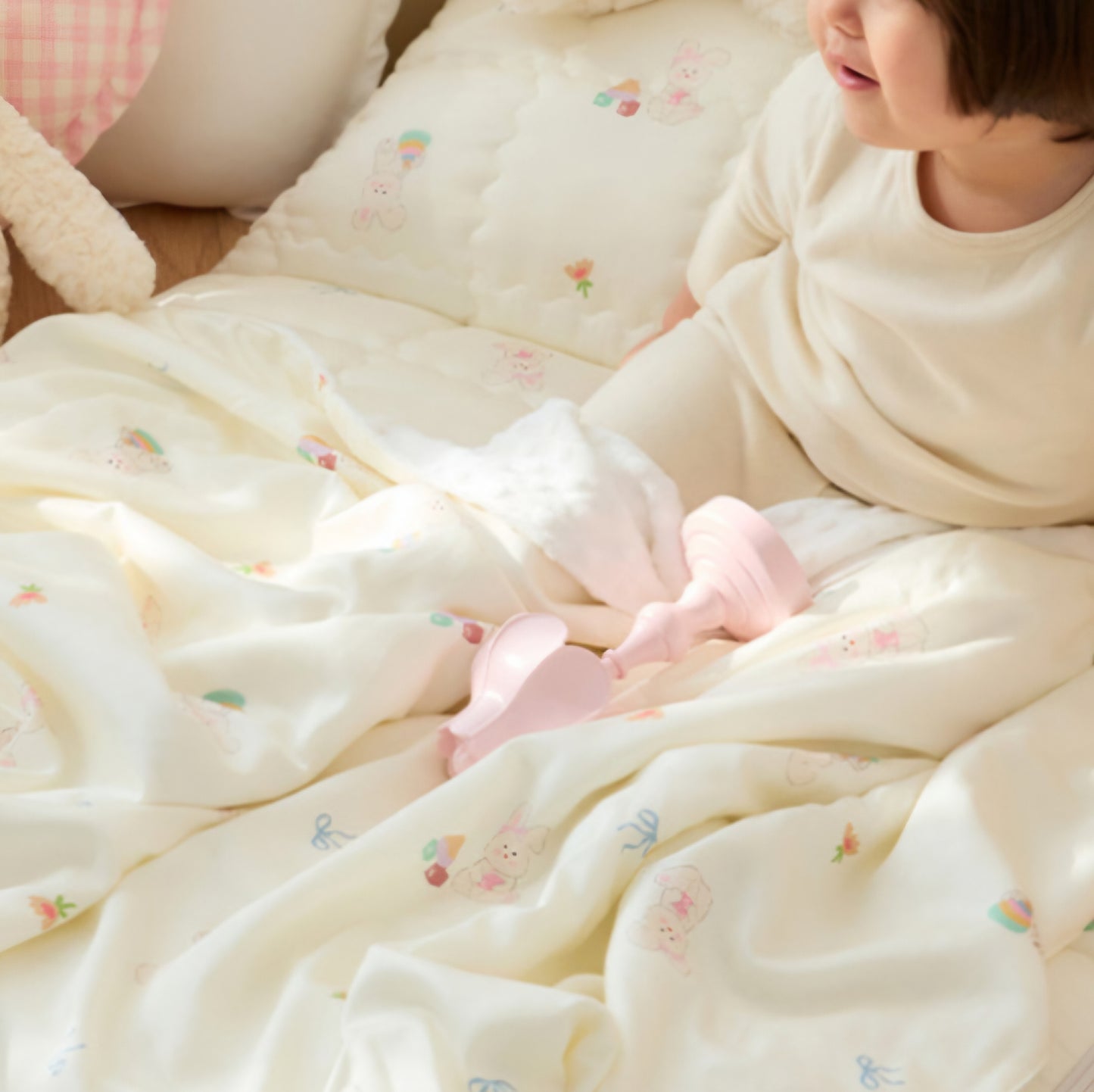 DREAMING BUNNY MODAL COTTON BLANKET