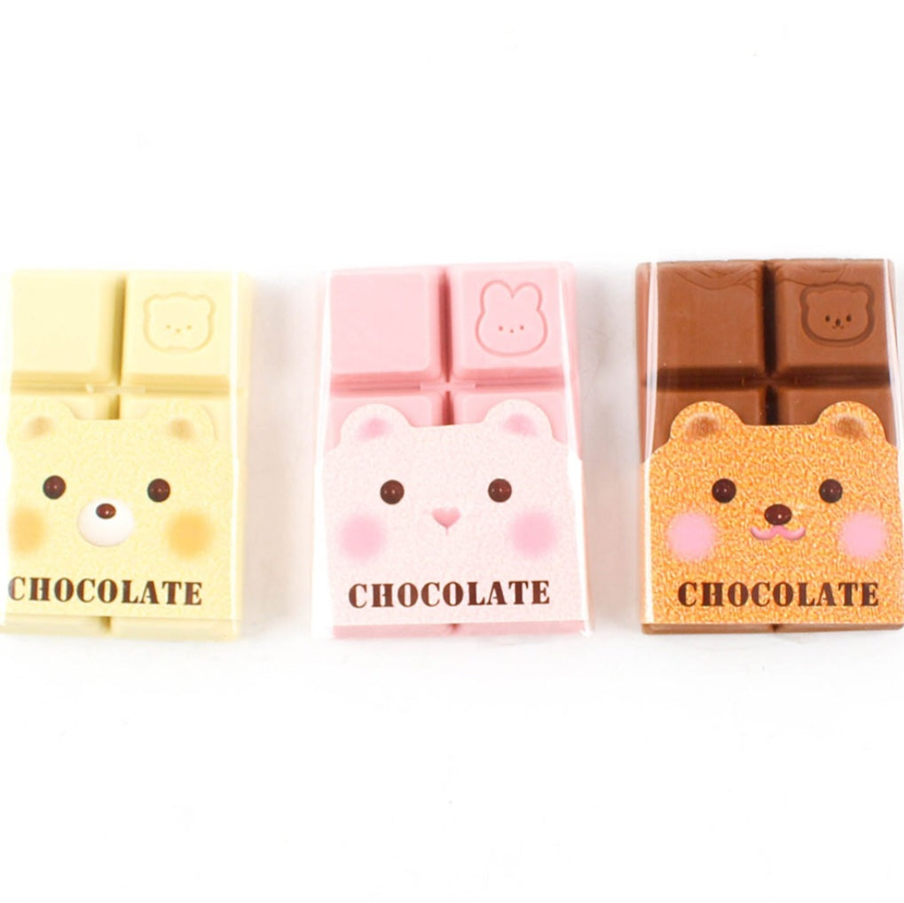 ANIMAL CHOCOLATE ERASER 2PC