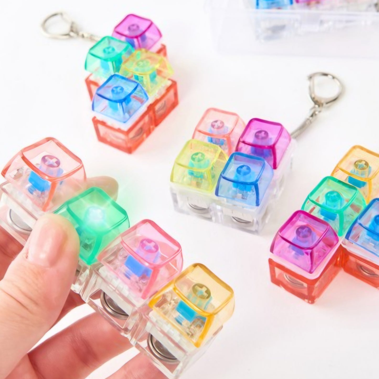 LED CLEAR KEYCAP KEYRING RANDOM