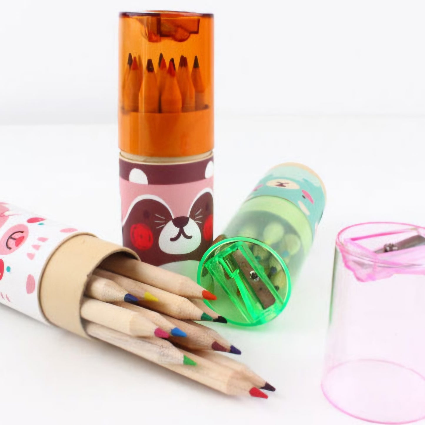 ANIMAL COLOR PENCIL WITH SHARPENER 2 SET