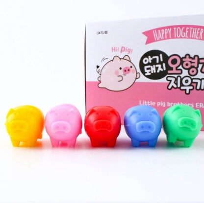 THREE PIGGIES ERASER