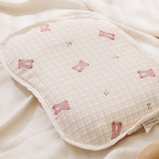 CHECK TEDDY INFANT PILLOW