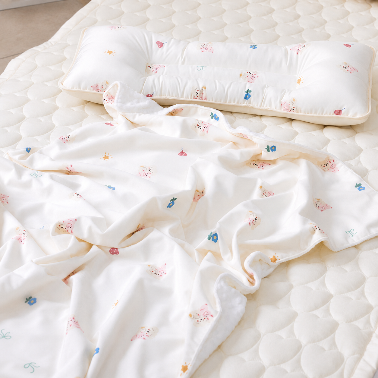 PUPPY BUNNY DOUBLE BLANKET