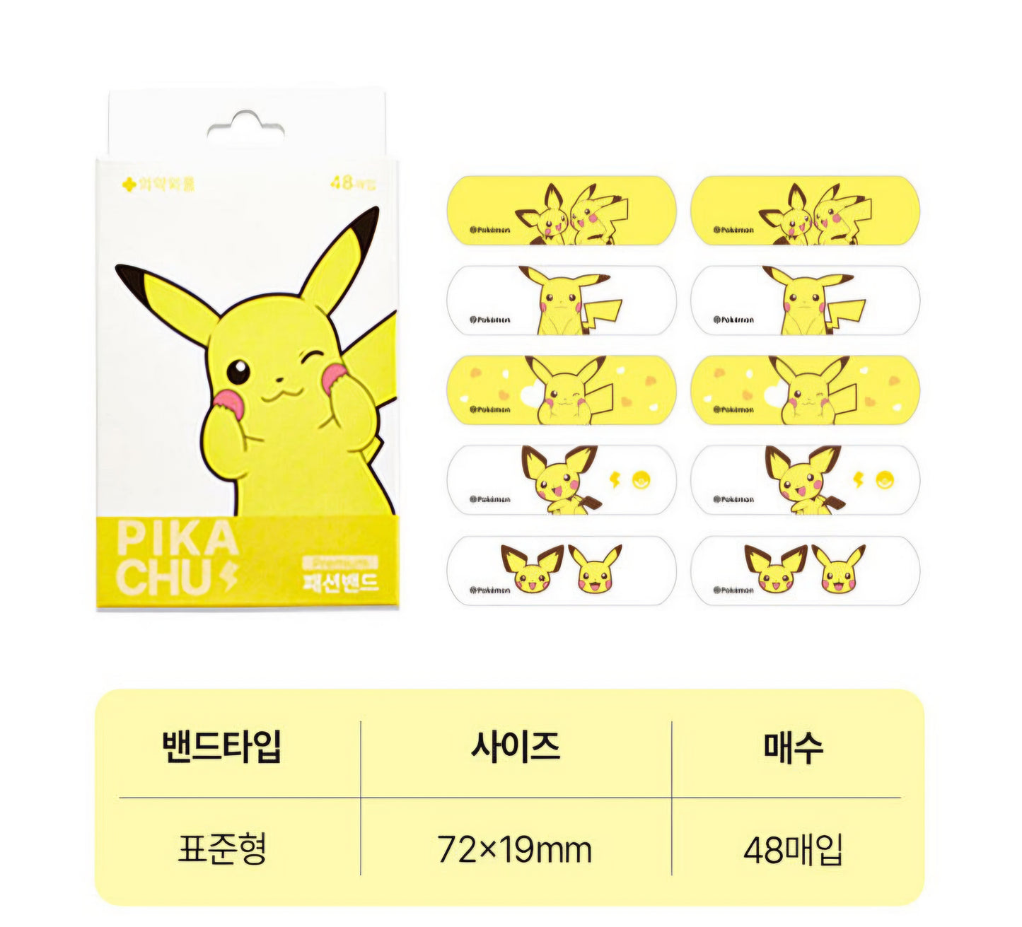 PIKACHU 48 COUNT BANDAID