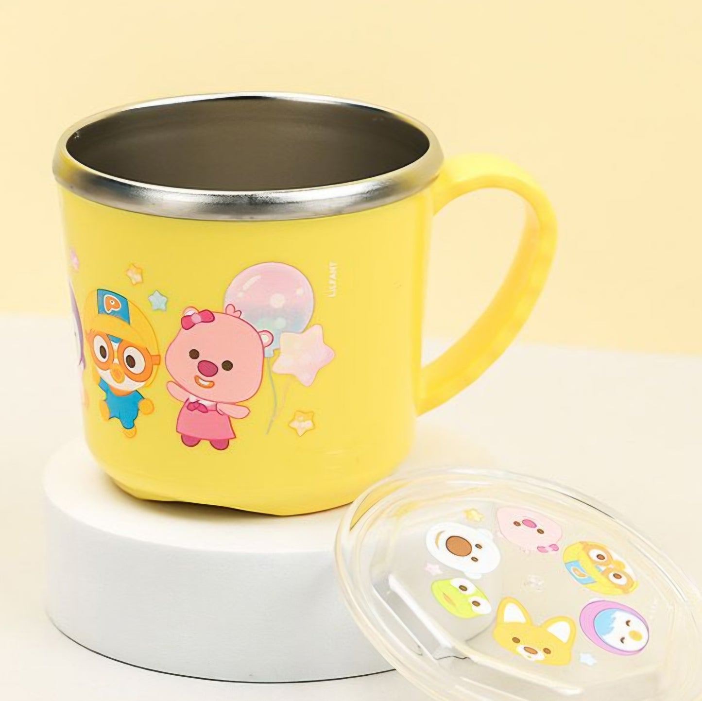 PORORO STAINLESS CUP WITH LID