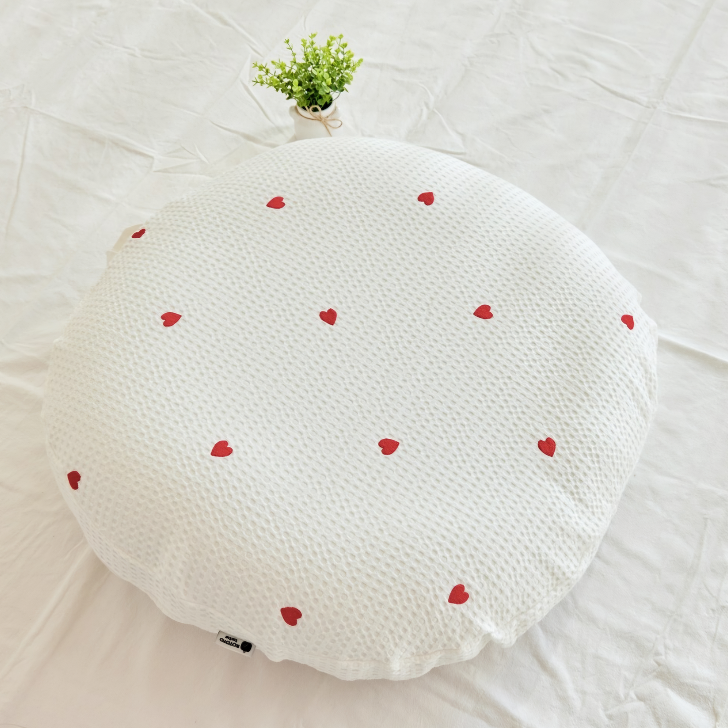 HEART WAFFLE AIR MESH BABY CUSHION