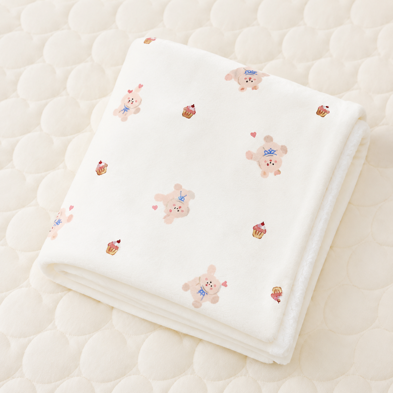 CUPCAKE BUNNY DOUBLE BLANKET