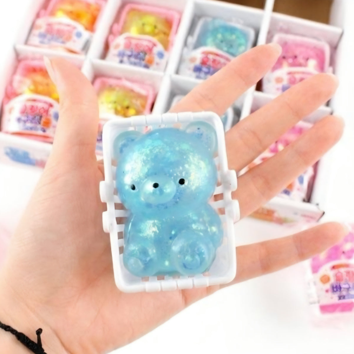 (21) BEAR IN BASKET SQUISHY