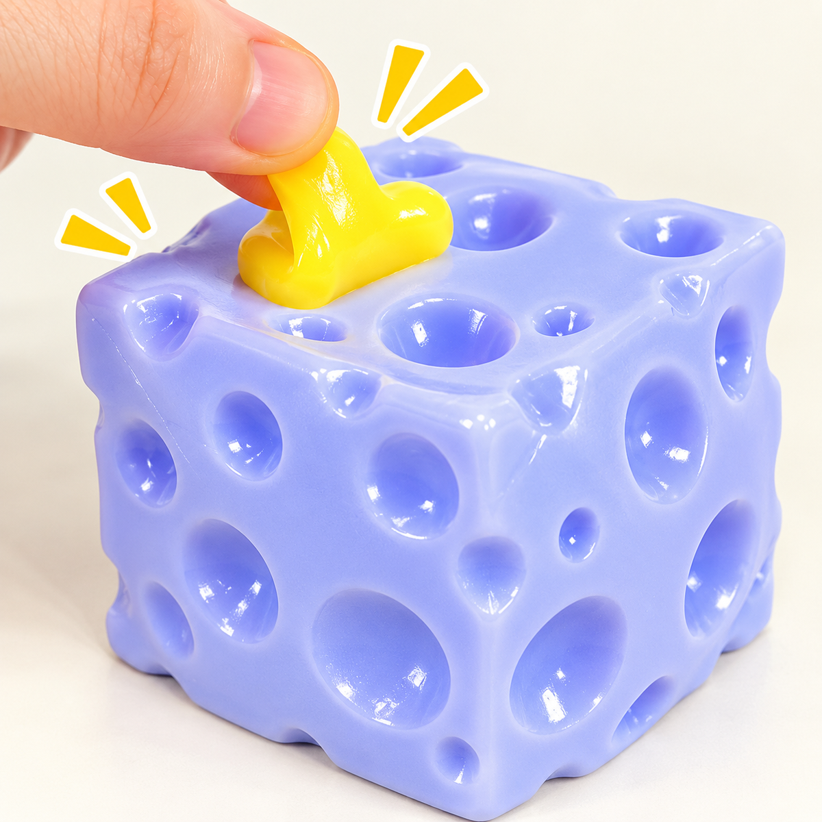 SQUARE FUNNY FACE CHEESE SQUISHY