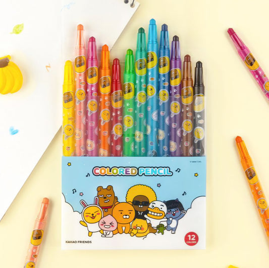 KAKAO FRIENDS 12 COLOR TWISTABLE COLOR PENCIL