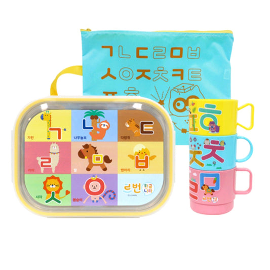 HANGUL WORLD BENTO WITH BAG & 3PC CUP SET