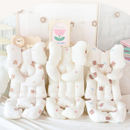 CREAM BEAR STROLLER PADDING SET