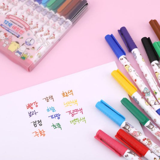 SR 산리오 12 COLOR NAME PEN