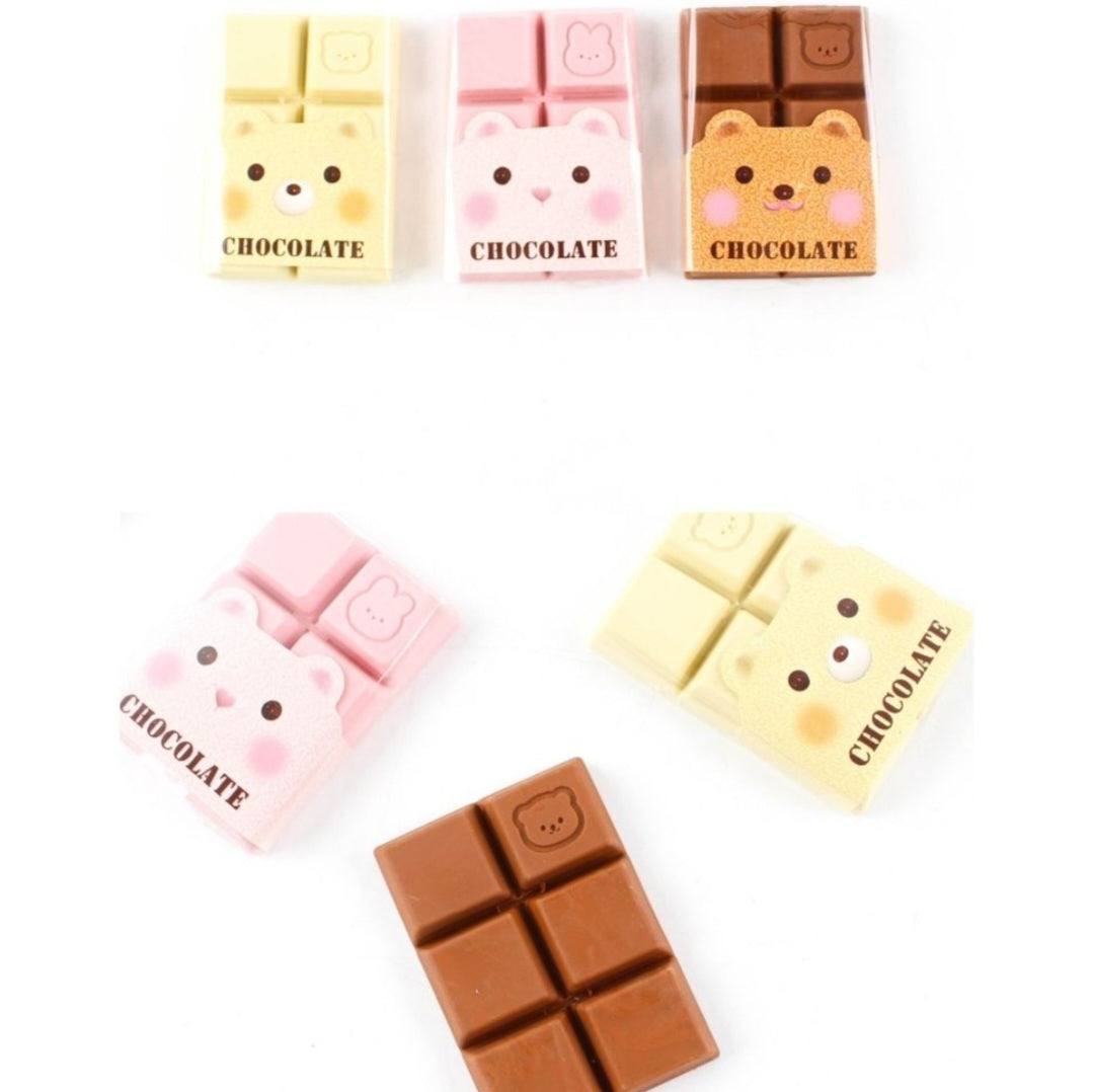 ANIMAL CHOCOLATE ERASER 2PC