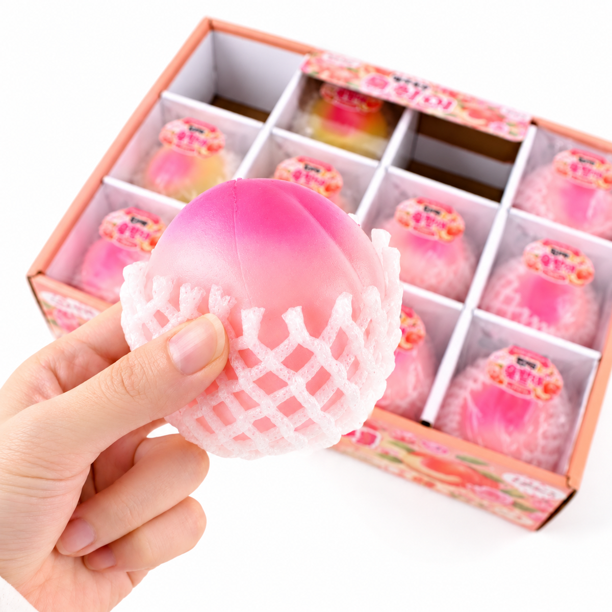 (10) PEACH CHEWY SQUISHY