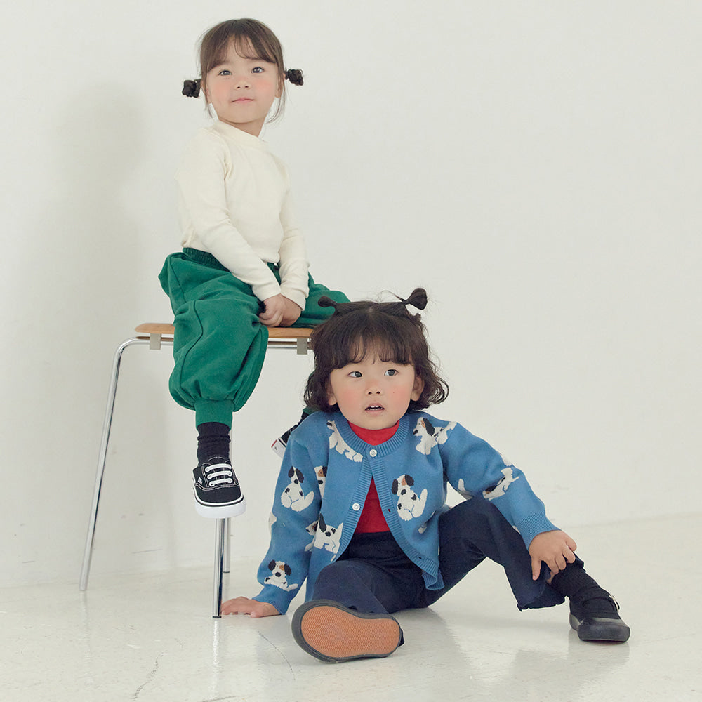 [PREORDER] LITTLE FORET BLUE KNIT CARDIGAN