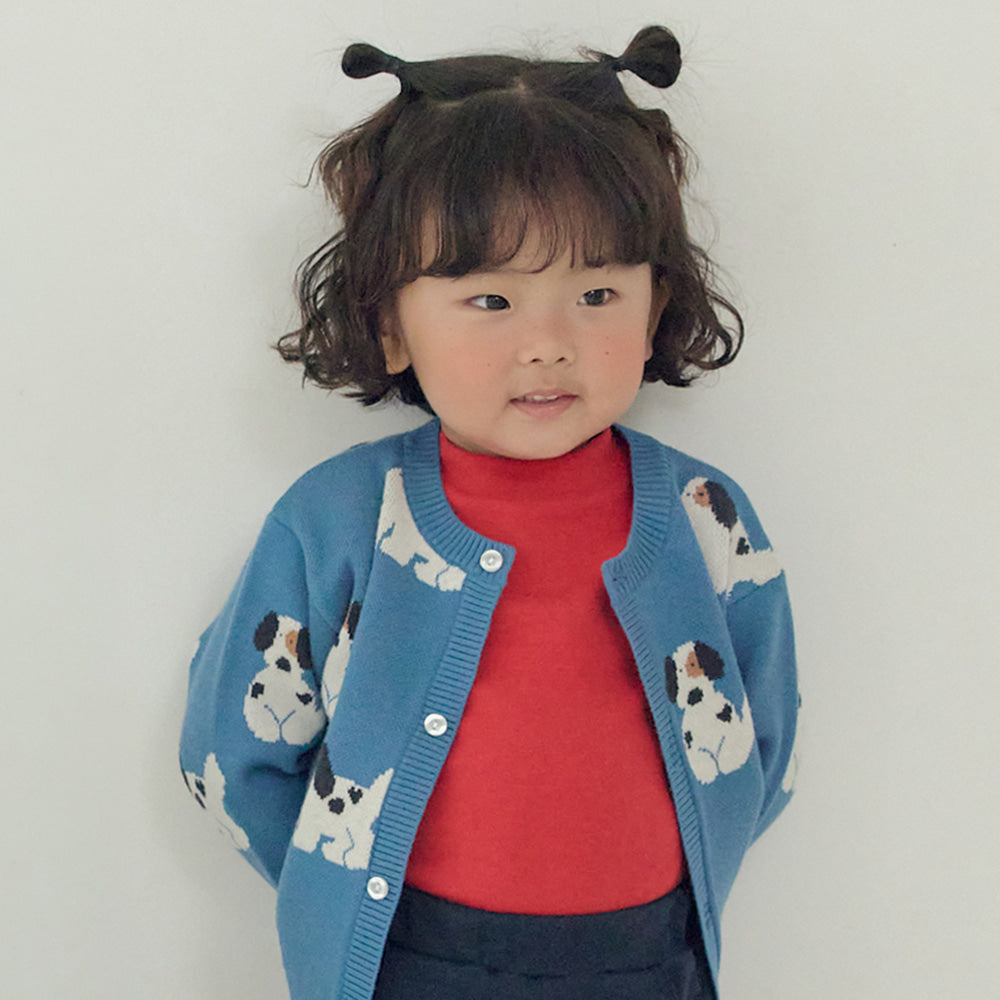 [PREORDER] LITTLE FORET BLUE KNIT CARDIGAN