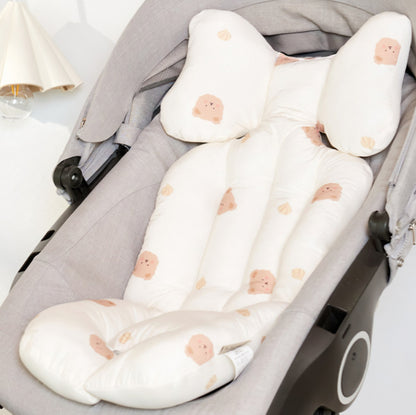 CREAM BEAR STROLLER PADDING SET