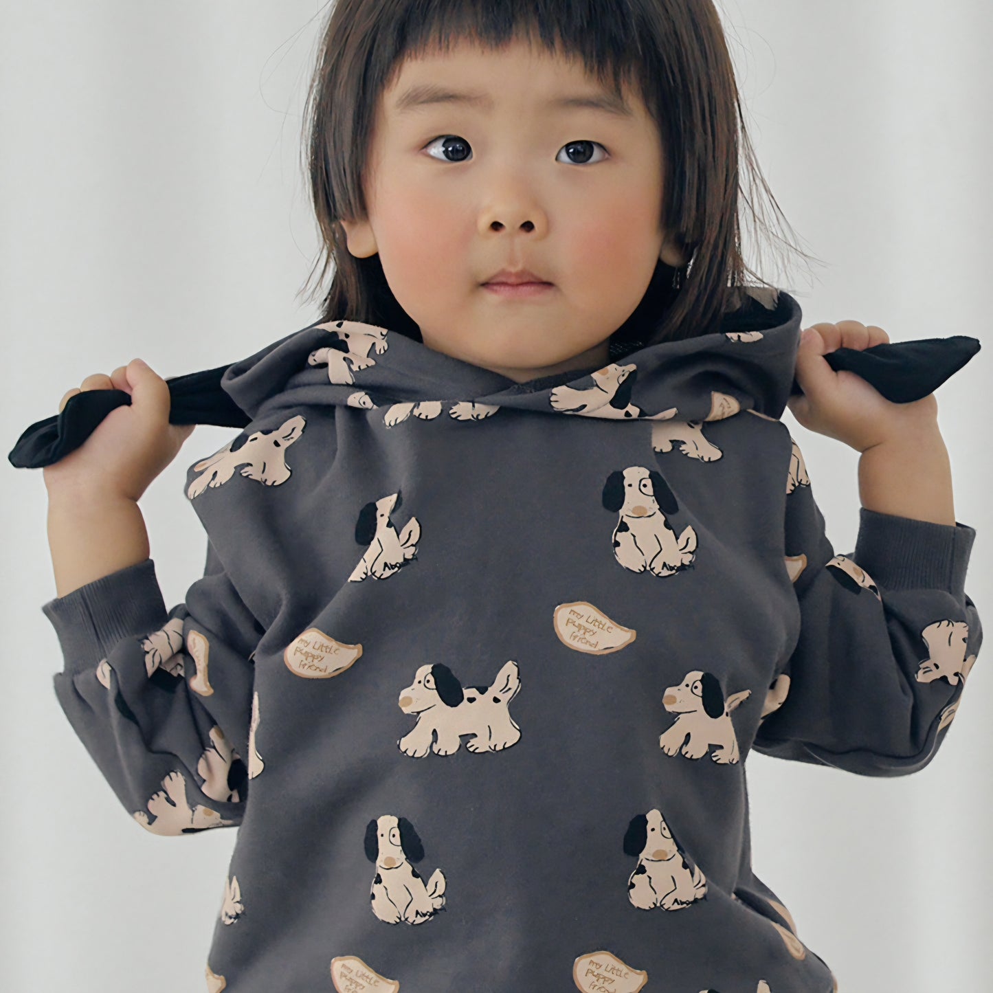 [PREORDER] WALKING PUPPY HOODED TOP BOTTOM SET