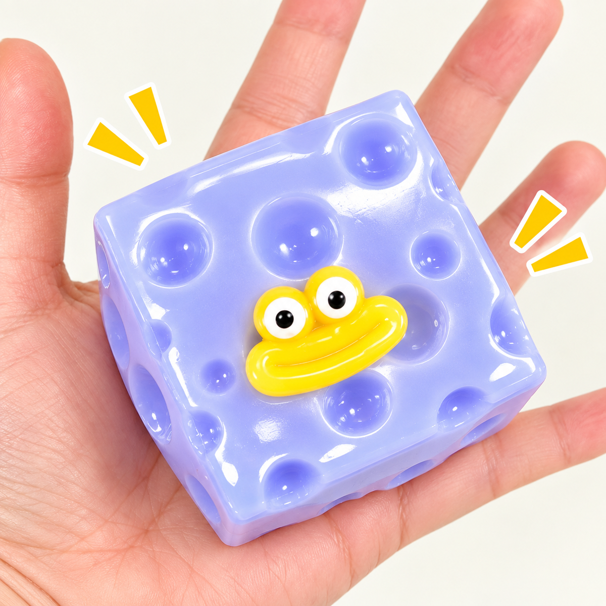 SQUARE FUNNY FACE CHEESE SQUISHY