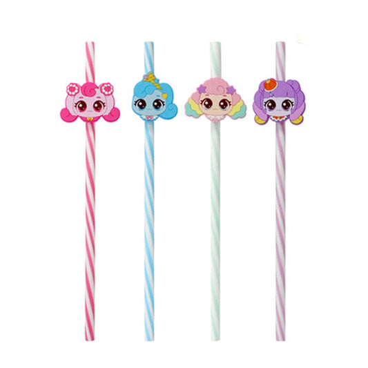 TEENIEPING CHARACTER STRAW 4PC