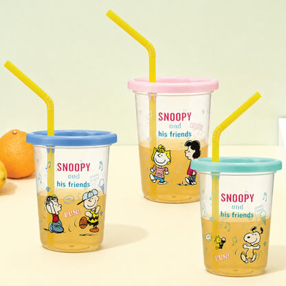 SNOOPY & FRIENDS STRAW TUMBLER 3P SET 230ML