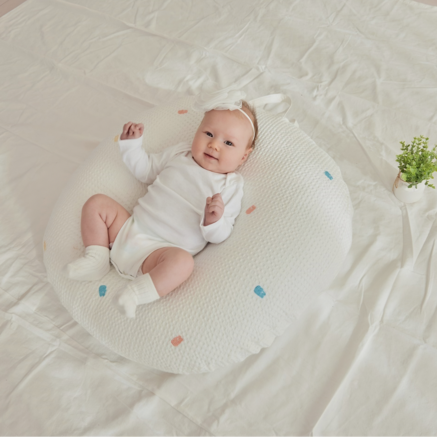 JELLY BEAR WAFFLE AIR MESH BABY CUSHION